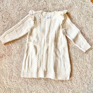 Baby Gap white sweater dress 12-18m